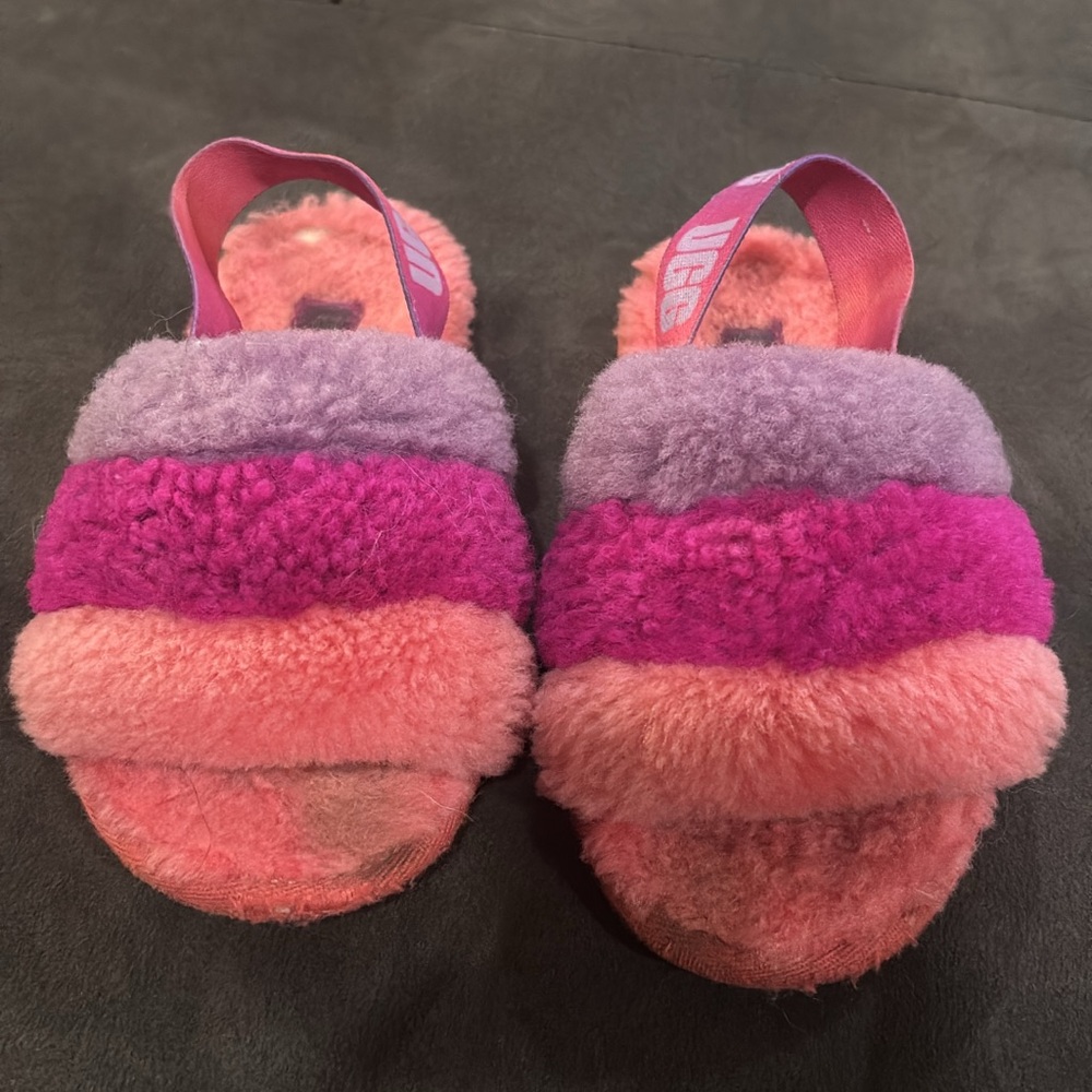 UGG Kids Multicolor Fluffy Boots